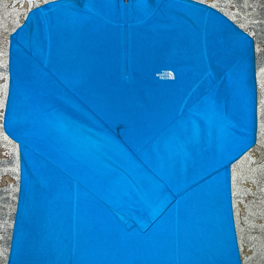 The North Face Vibrant Blue Fleece Pullover sz L - Picture 5 of 6